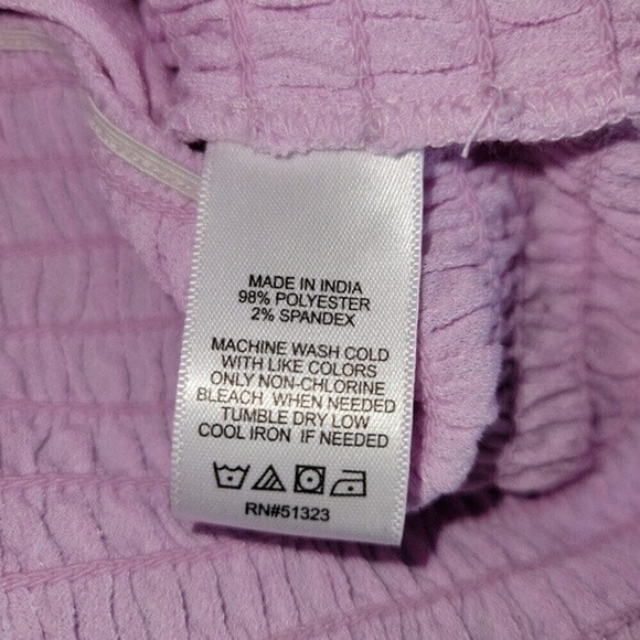 1. State | NWOT Women's Pink Lace Trim Faux Wrap Smock Long SLeeve Top - Size S - Picture 7 of 8